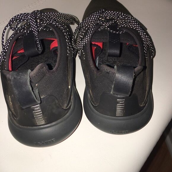 Men's Puma Ignite NXT Spikeless Golf Shoes Easy Walk Size 8 Black & Olive Green - Picture 4 of 6